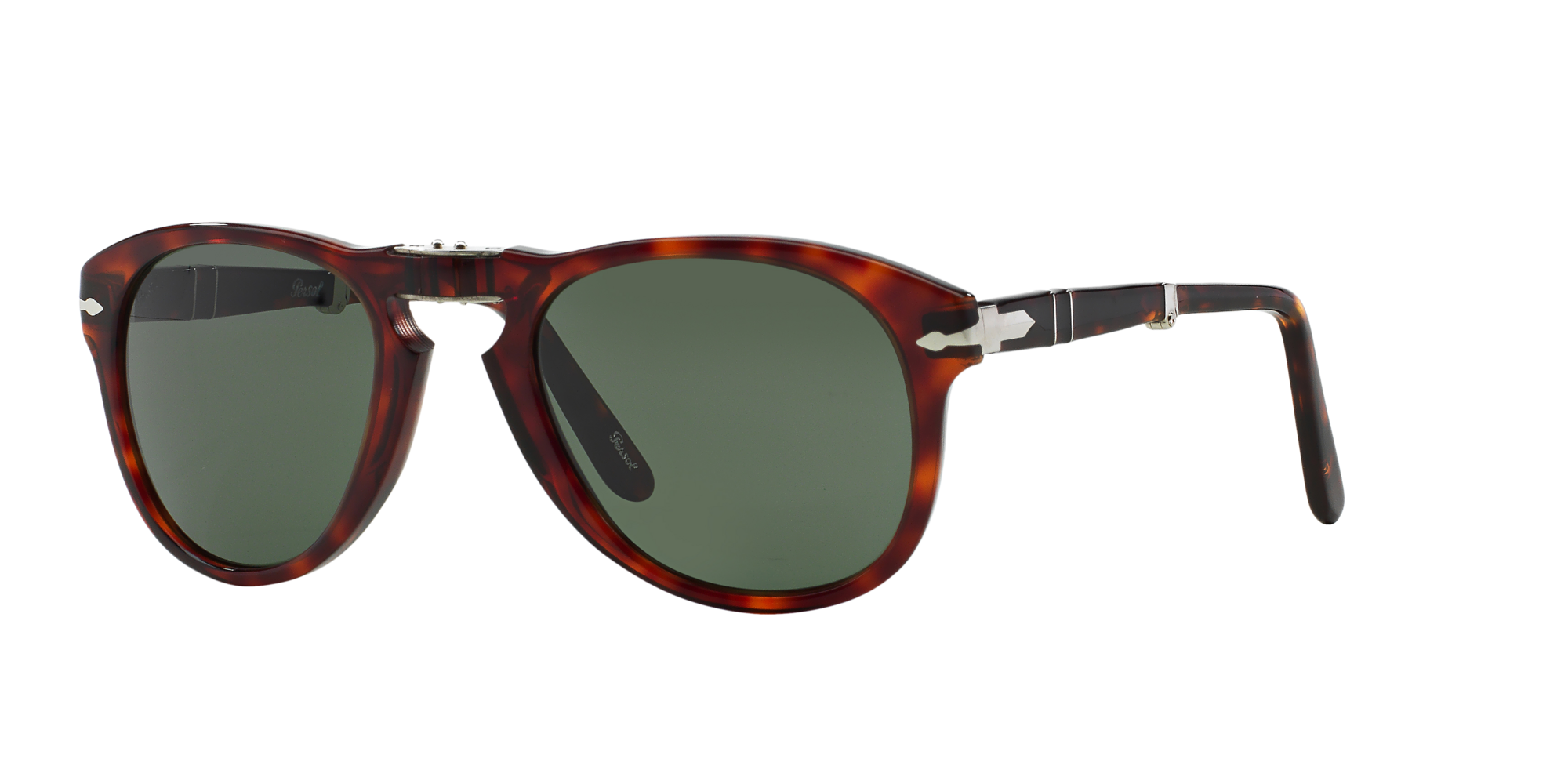 PERSOL PO3235S Women's Aviator Sunglasses in Light Havana/Green | Endource