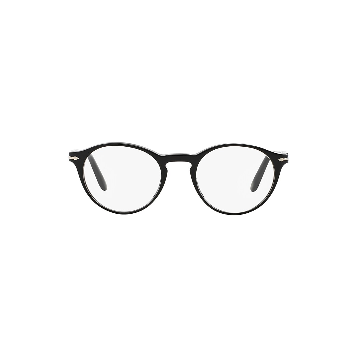 Persol 3092-V 9014 48[]19 145 Black Round fashion Eyeglasses Frame