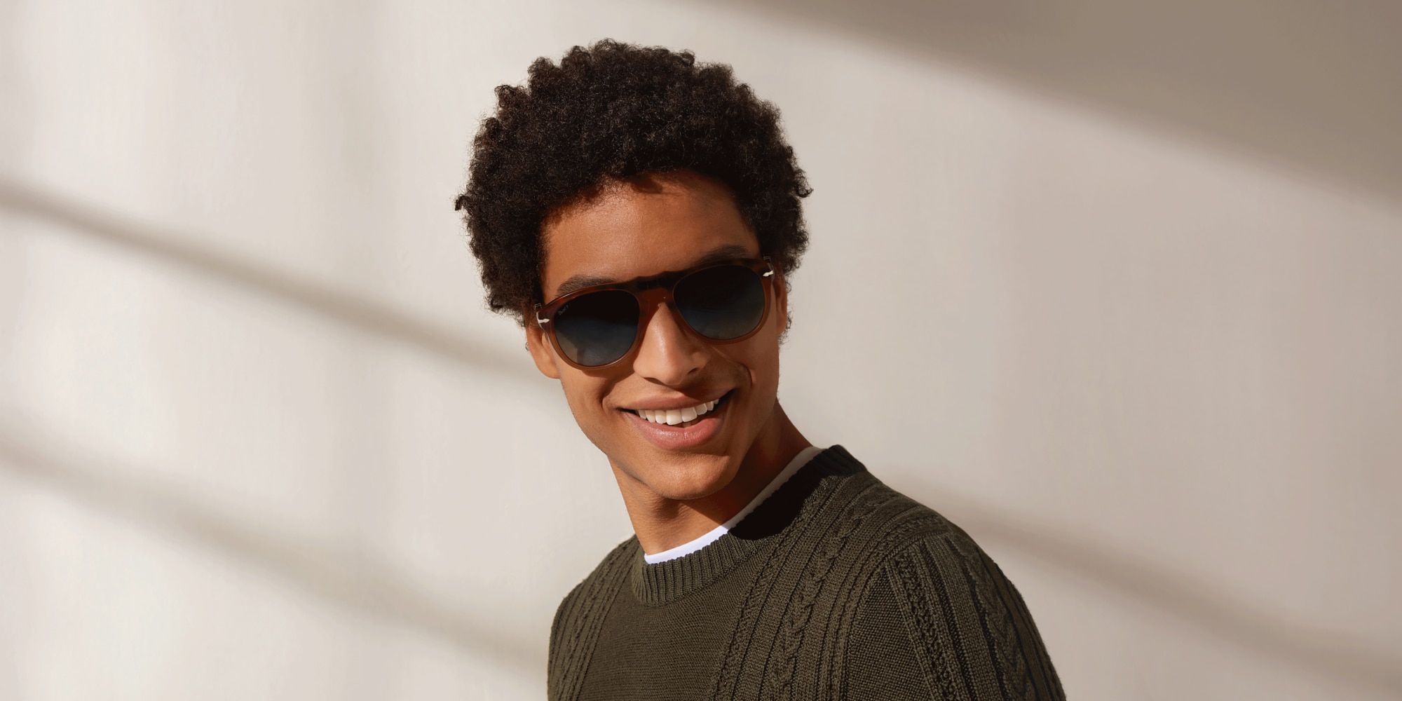 Persol 649 - Original Sunglasses in Brown Tortoise-Transparent Grey | Persol ®