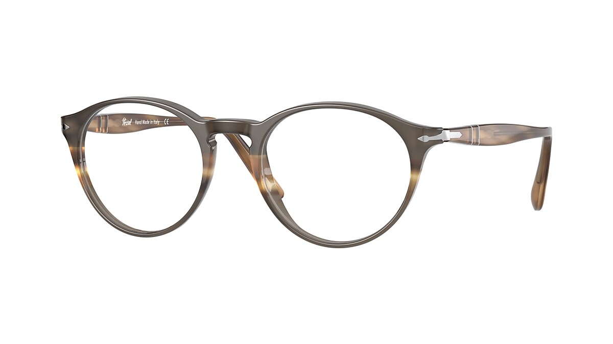 Persol PO3092V Eyeglasses in Black Striped Grey | Persol® Persol 