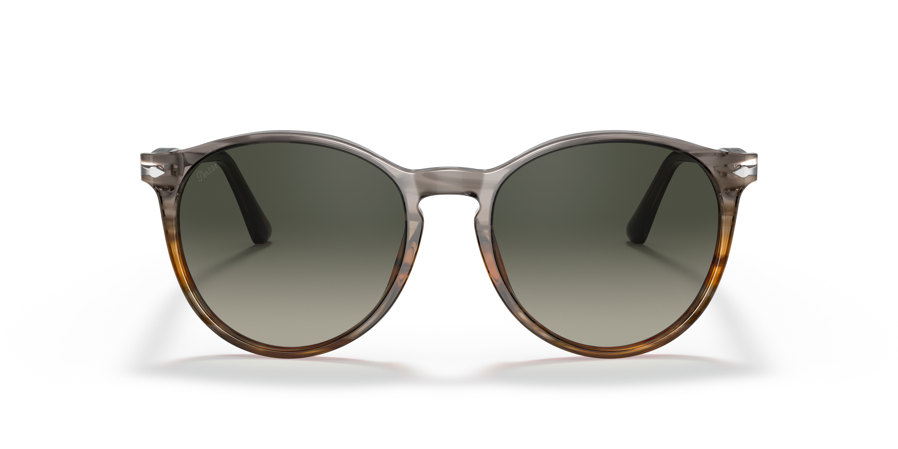 Persol Po3228s Sunglasses In Striped Grey Gradient Brown Persol