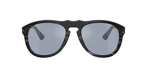 Persol 649 Series In Light Blue Mirror Silver