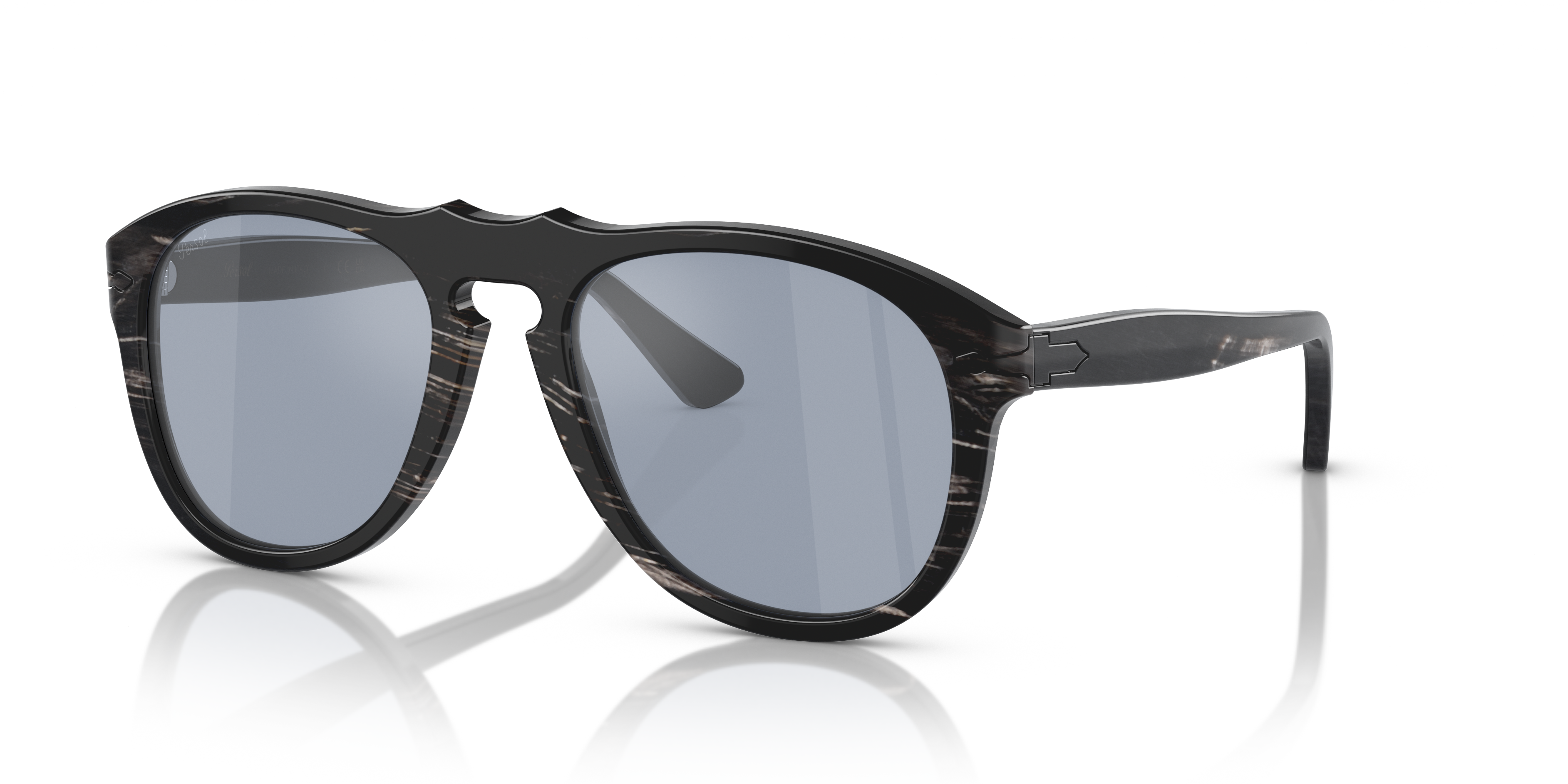 Persol 649 Series - Horn Sunglasses in Polished Black | Persol®
