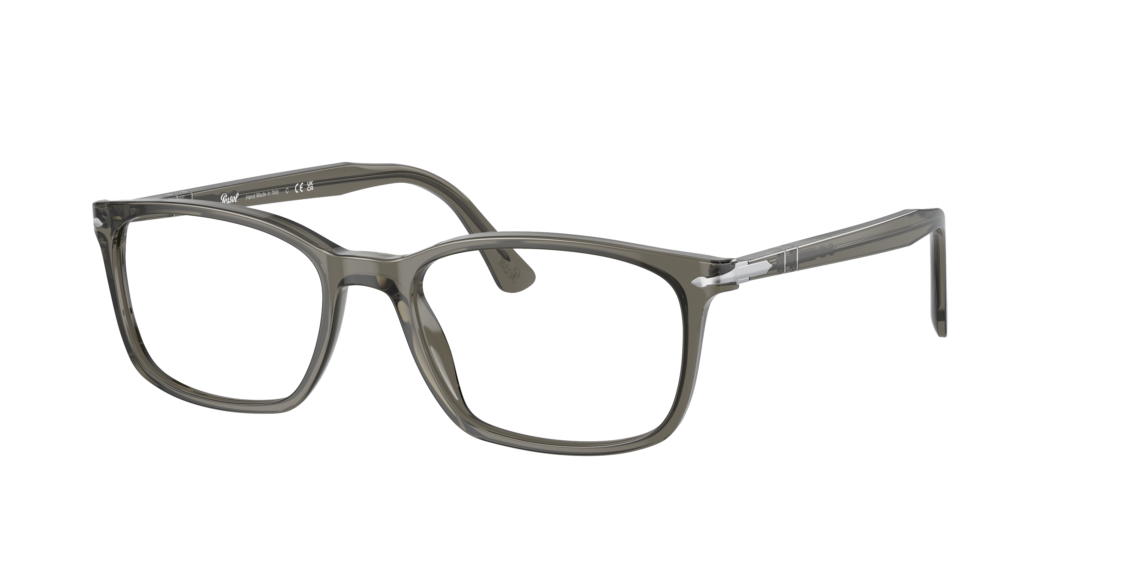 persol transparent grey